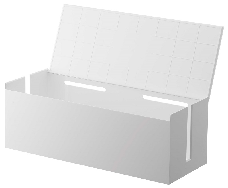 �X�}�[�g�@�e���r���P�[�u���{�b�N�X�@�z���C�g(Hidden Cable Box WH) 