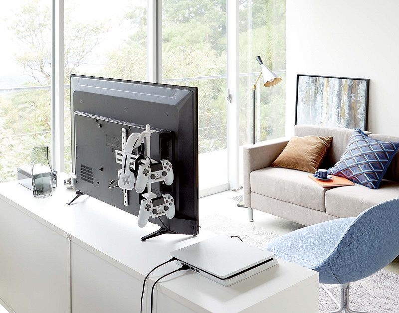 �X�}�[�g�@�e���r���Q�[���R���g���[���[���[���b�N�@�z���C�g(Hidden Game Controller Rack WH) �ܲ� 5090