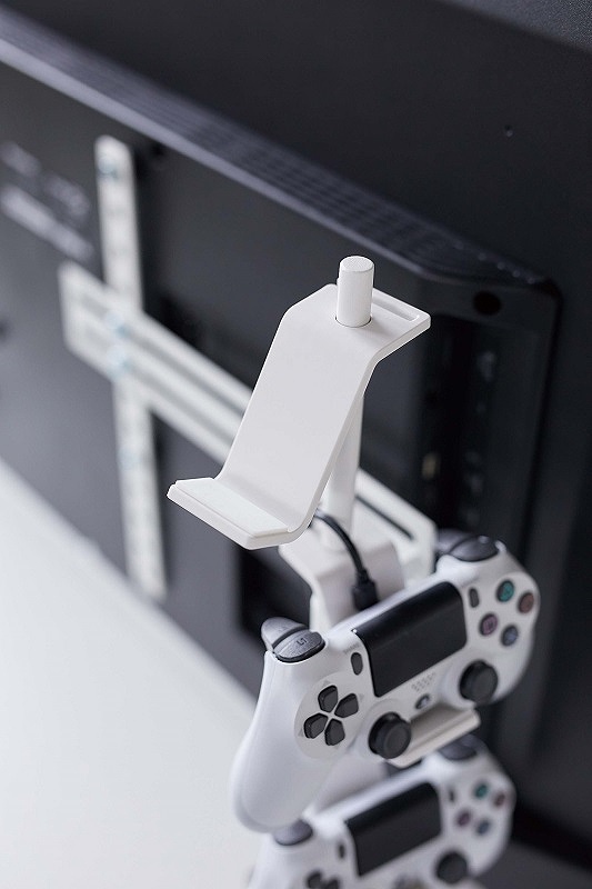 �X�}�[�g�@�e���r���Q�[���R���g���[���[���[���b�N�@�z���C�g(Hidden Game Controller Rack WH) �ܲ� 5090