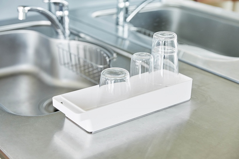 �n���h���t���X�����O���X���}�O���[�@�v���[�g�@�z���C�g(Slim Glass&Mug Storage With Handle Plate) �z���C�g 4718