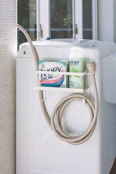 �z�[�X�z���_�[�t������@���}�O�l�b�g���b�N�@�v���[�g�@�z���C�g(Washing Machine Side Magnet Rack With Water Supply Hose Holder Plate) �z���C�g