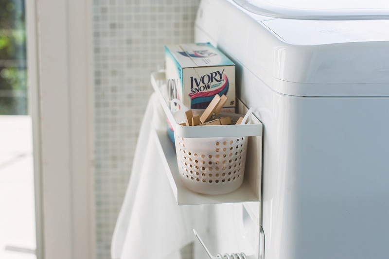 �z�[�X�z���_�[�t������@���}�O�l�b�g���b�N�@�v���[�g�@�z���C�g(Washing Machine Side Magnet Rack With Water Supply Hose Holder Plate) �z���C�g