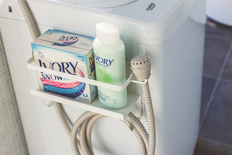 �z�[�X�z���_�[�t������@���}�O�l�b�g���b�N�@�v���[�g�@�z���C�g(Washing Machine Side Magnet Rack With Water Supply Hose Holder Plate) �z���C�g