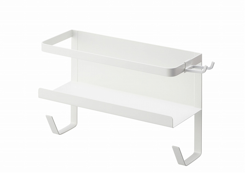 �z�[�X�z���_�[�t������@���}�O�l�b�g���b�N�@�v���[�g�@�z���C�g(Washing Machine Side Magnet Rack With Water Supply Hose Holder Plate) �z���C�g