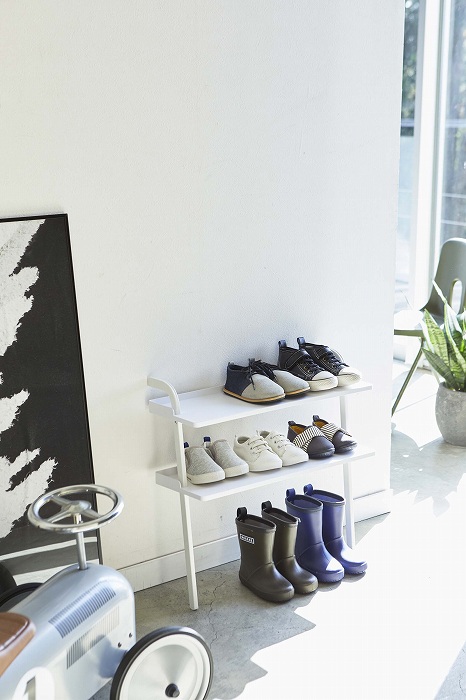 ���Ċ|�����L�b�Y�V���[�Y���b�N�@�t���[���@���C�h�@�z���C�g(Kids Shoe Rack Wide WH) �z���C�g 5045