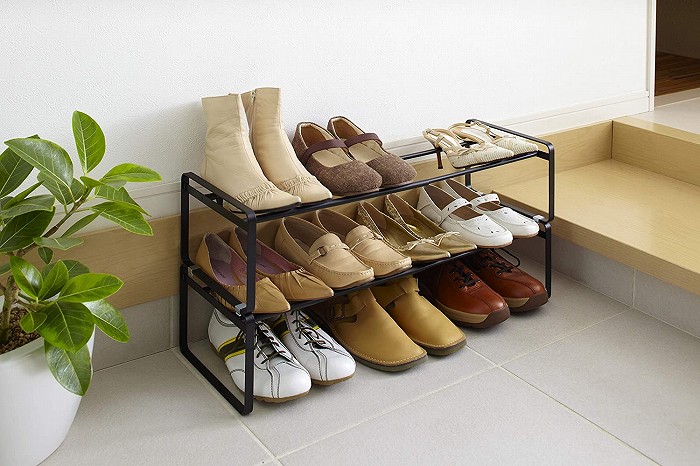 �L�k�V���[�Y���b�N�@�t���[���@�z���C�g(Frame Adjustable Shoe Rack WH) �z���C�g 7209