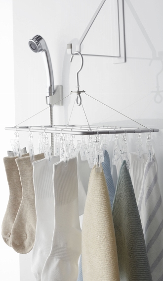 �}�O�l�b�g�o�X���[���������n���K�[�@�~�X�g(Magnet Bathroom Clothes Hanger Mist) �z���C�g 4722