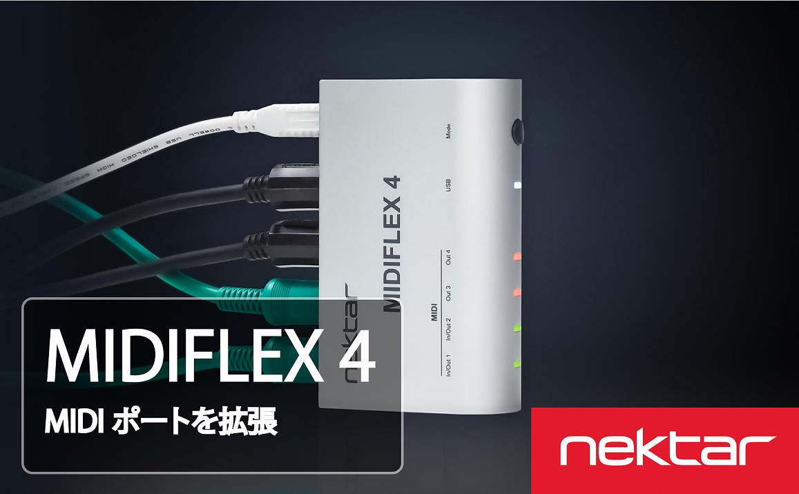 NEKTAR�@�l�N�^�[  �kUSB MIDI �C���^�[�t�F�[�X�l MIDIFLEX 4 �l�h�c�h���Ӌ@��