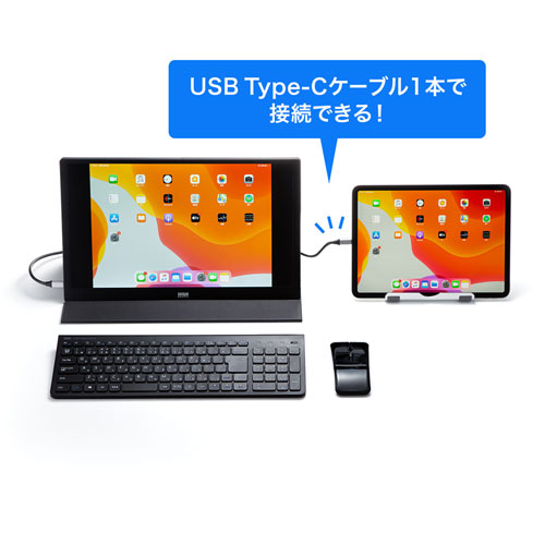�T�����T�v���C�@SANWA�@SUPPLY  DP-01 USB-C�ڑ� PC���j�^�[ [15.6�^ /���C�h /�t��HD(1920&times;1080)]