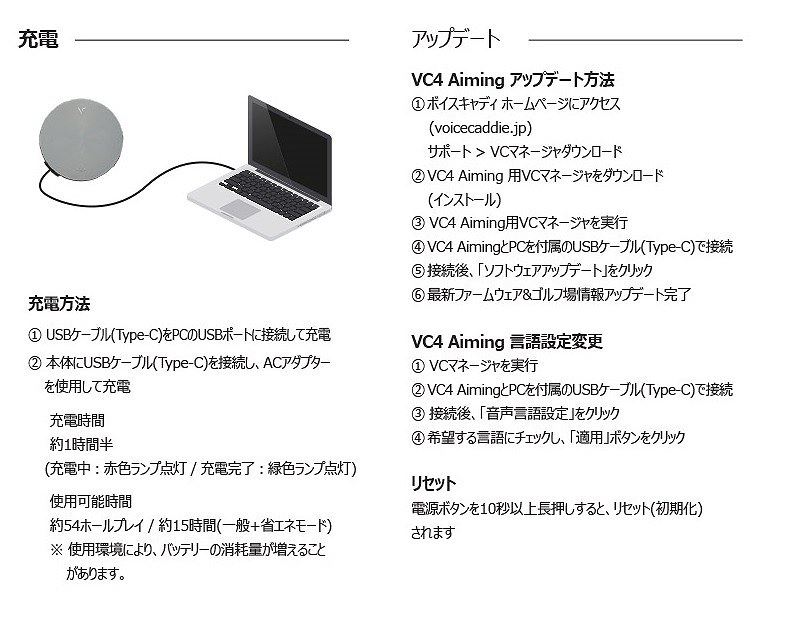 �����^GPS�����v VOICE CADDIE �{�C�X�L���f�B(�O���[) VC4 Aiming