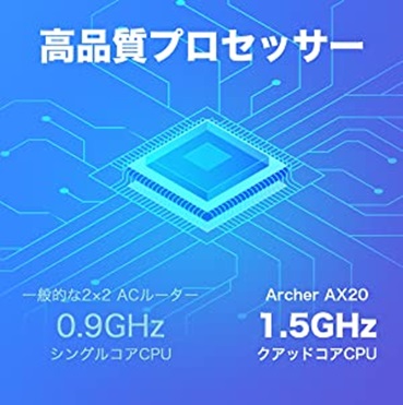 TP-Link  Archer AX20 Wi-Fi���[�^�[ 1201+574Mbps [Wi-Fi 6(ax)/ac/n/a/g/b]