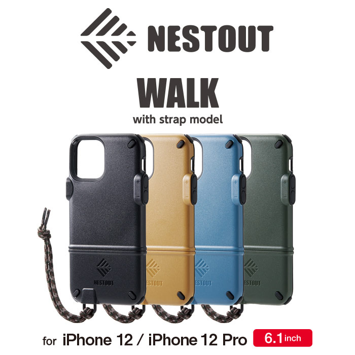 iPhone 12/12 Pro 6.1�C���`�Ή� �n�C�u���b�h�P�[�X NESTOUT Walk