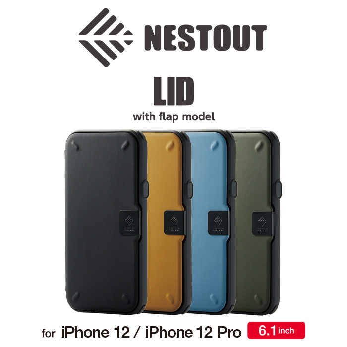 iPhone 12/12 Pro 6.1�C���`�Ή� �n�C�u���b�h�P�[�X NESTOUT Lid