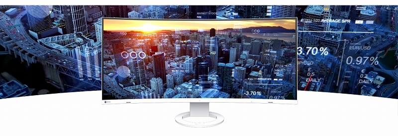 EIZO 3840&times;1600 UWQHD+ �Ȗʌ^ EIZO���̃E���g�����C�h�Ȗʃ��j�^�[
