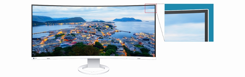 EIZO 3840&times;1600 UWQHD+ �Ȗʌ^ �X����+�t���[�����X