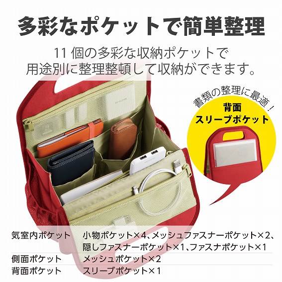 �G���R���@ELECOM  �o�b�O�C���o�b�O �{�b�N�X�^ M�T�C�Y ���b�h BMA-BBB02RD