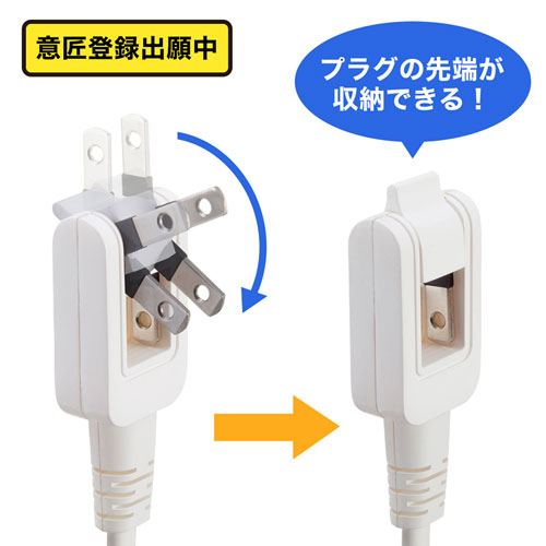 �d���^�b�v�E�����R�[�h �T�����T�v���C�@SANWA�@SUPPLY  �}�C�N���^�b�v�@4���@1m�@�z���C�g TAP-M81W