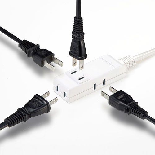 �d���^�b�v�E�����R�[�h �T�����T�v���C�@SANWA�@SUPPLY  �}�C�N���^�b�v�@4���@1m�@�z���C�g TAP-M81