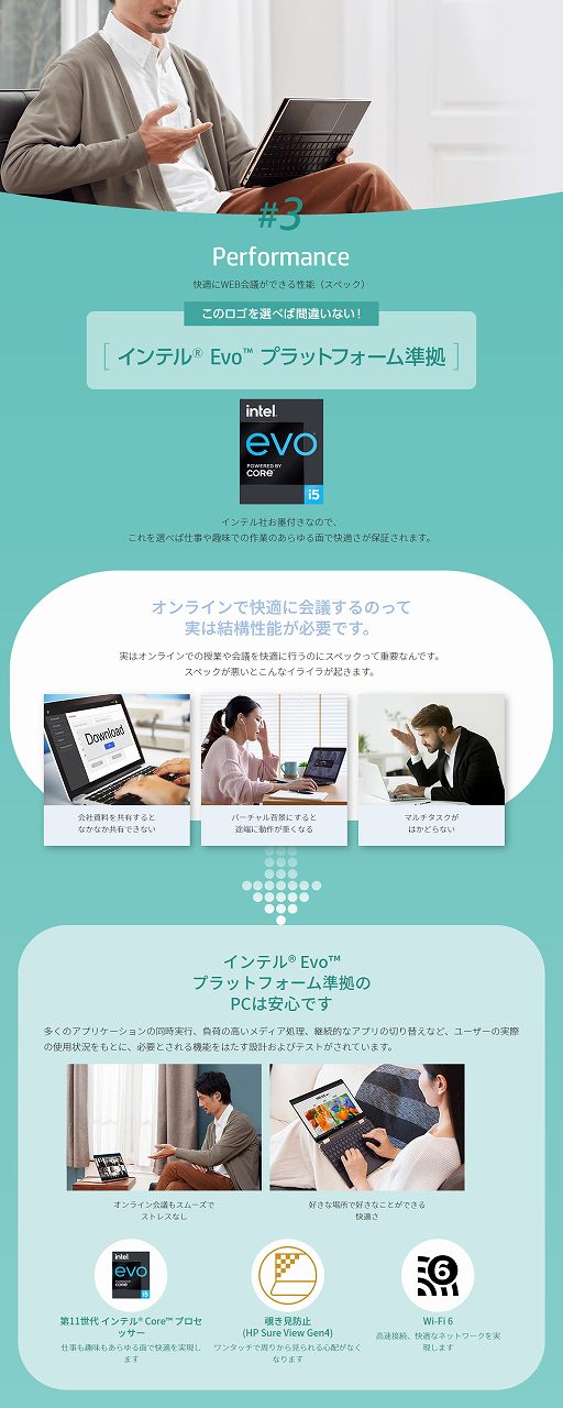 HP�@�G�C�`�s�[  2U7A2PA-AAAA �m�[�g�p�\�R�� Spectre x360 14-ea0000(�R���o�[�`�u���^) [13.5�^ /intel Core i5 /Optane�F32GB /SSD�F512GB /�������F8GB /2021�N1�����f��]