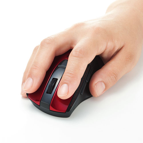 �T�����T�v���C�@SANWA�@SUPPLY  MA-BTBL167R �}�E�X SUPER GRIP ���b�h [BlueLED /5�{�^�� /Bluetooth /����(���C�����X)]