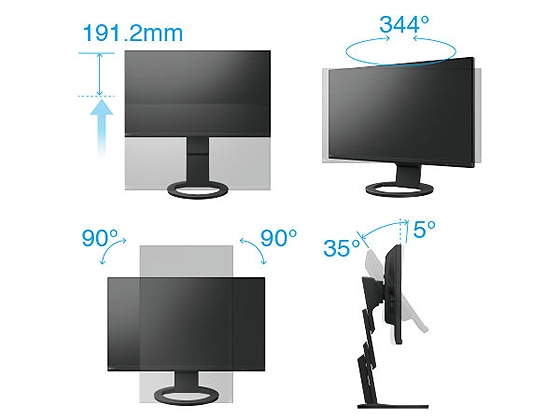 ���j�^�[�E�f�B�X�v���C PC���j�^�[ EIZO�@�G�C�]�[  EV2480-BK USB-C�ڑ� PC���j�^�[ FlexScan �u���b�N [23.8�^ /���C�h /�t��HD(1920&times;1080)]