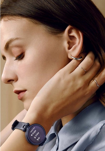 �X�|�[�c�A�N�Z�T���[�E�T�|�[�^�[ �E�F�A���u���[���E�����ʌv �E�H�b�`�^�C�v GARMIN�@�K�[�~��  010-02384-42 Lily Sport Deep Orchid / Midnight Orchid