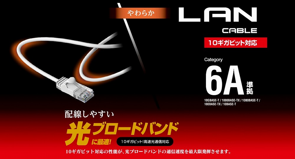 �G���R���@ELECOM  LD-GPAY/WH7 LAN�P�[�u�� �z���C�g [7m /�J�e�S���[6A /�X�^���_�[�h] �r�b�N�J����