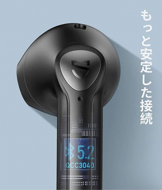 SOUNDPEATS�@�T�E���h�s�[�c  �t�����C�����X�C���z�� �u���b�N TRUEAIR2-BK [�}�C�N�Ή� /���C�����X(���E����) /Bluetooth /�m�C�Y�L�����Z�����O�Ή�] �r�b�N�J����