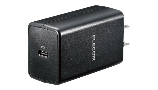�G���R���@ELECOM  AC - USB�[�d�� �m�[�gPC�E�^�u���b�g�Ή� 45W [1�|�[�g�FUSB-C /USB Power Delivery�Ή�] �u���b�N ACDC-PD1645BK �r�b�N�J����