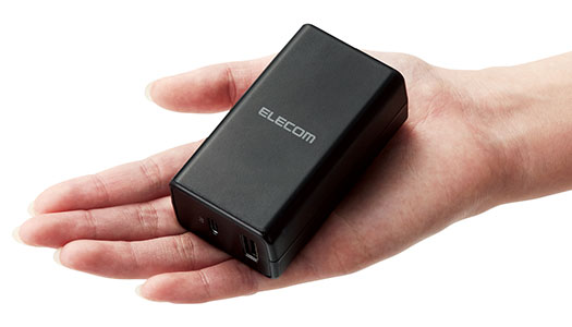 �ėp�A�_�v�^�[ �G���R���@ELECOM  AC - USB�[�d�� �m�[�gPC�E�^�u���b�g�Ή� 45W/12W [2�|�[�g�FUSB-C�{USB-A /USB Power Delivery�Ή�] �u���b�N ACDC-PD1757BK �r�b�N�J����