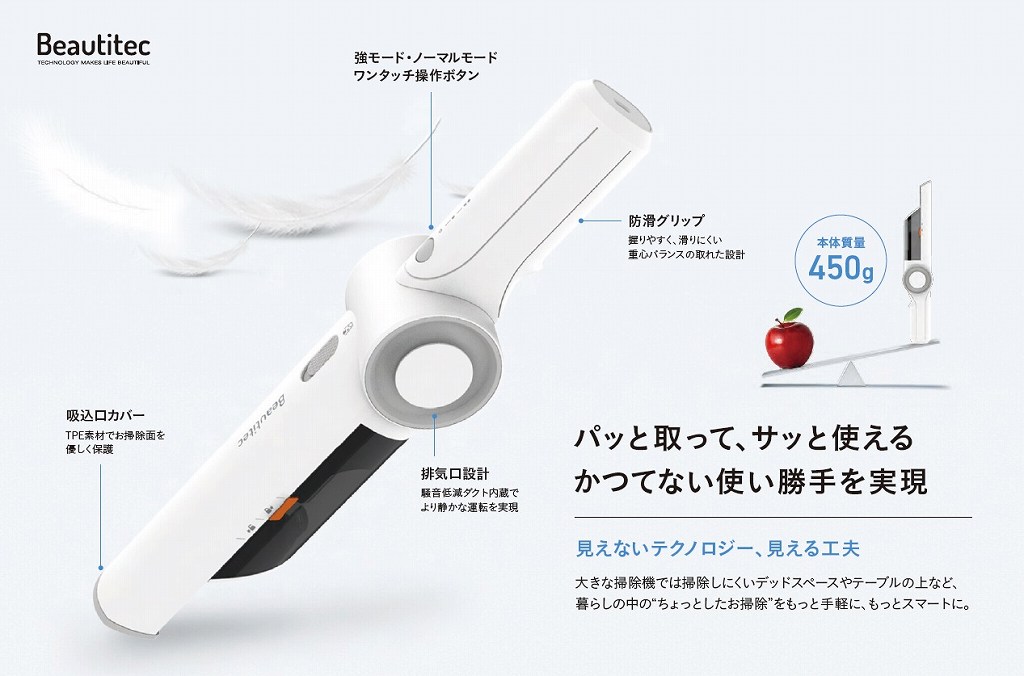 �|���@�E�N���[�i�[ �n���f�B�N���[�i�[ �r���[�e�B�e�b�N�@Beautitec  �[�d���n���f�B�N���[�i�[�@Magic Clean mini JY33 [���p�b�N���X�� /�R�[�h���X] �r�b�N�J����