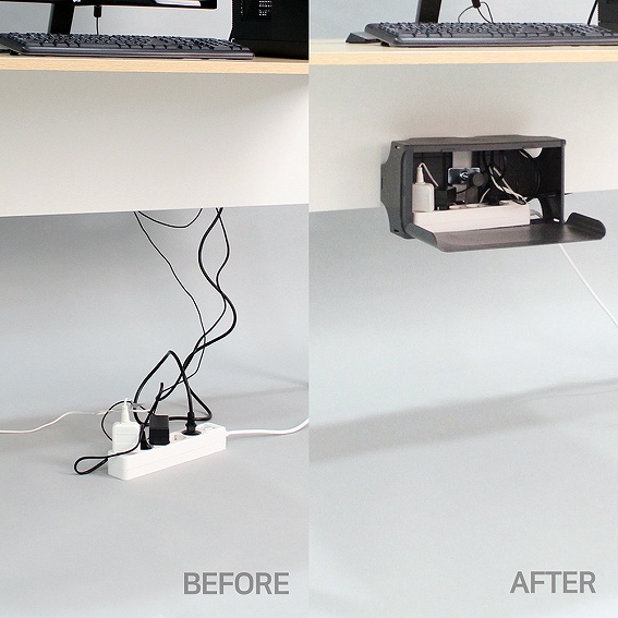 POINT&EDGE�@�|�C���g�A���h�G�b�W  TAP-UP �N�����v���P�[�u���{�b�N�X �d�����[ �P�[�u���܂Ƃ� �ȒP�g�ݗ��� POINT&EDGE �O���[ PE-TU-GR