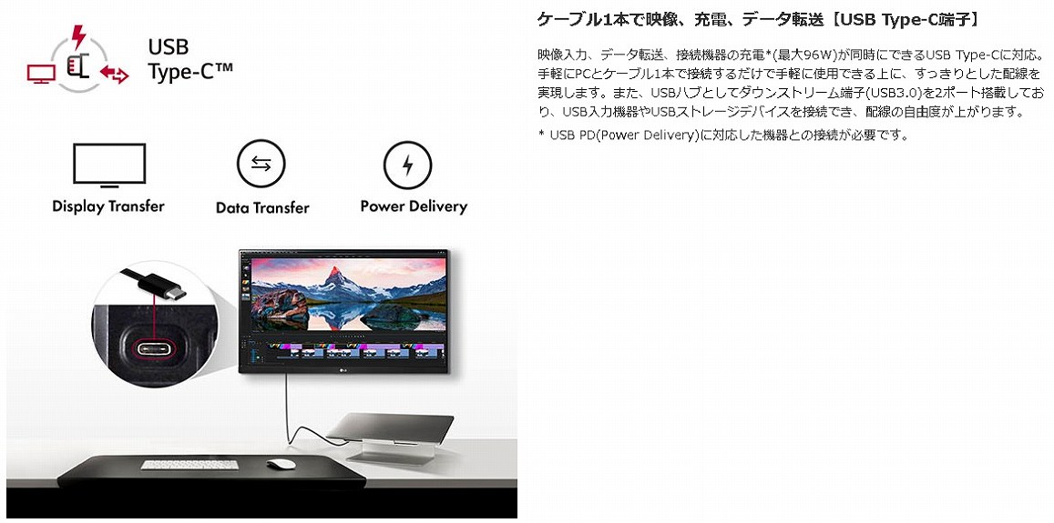 �P�[�u��1�{�ŉf���A�[�d�A�f�[�^�]�� �yUSB Type-C�[�q�z