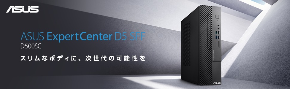 ASUS�@�G�C�X�[�X  �f�X�N�g�b�v�p�\�R�� ExpertCenter D5 SFF D500SC �u���b�N D500SC-G6405T [���j�^�[���� /intel Pentium /�������F8GB /HDD�F1TB /SSD�F256GB /2021�N8�����f��]