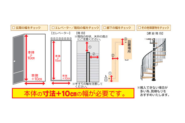 搬入経路は購入前に要チェック