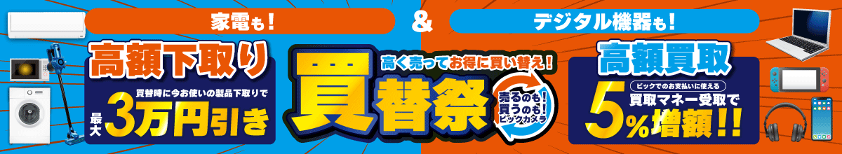 買替祭 売るのも買うのも、ビックカメラ!